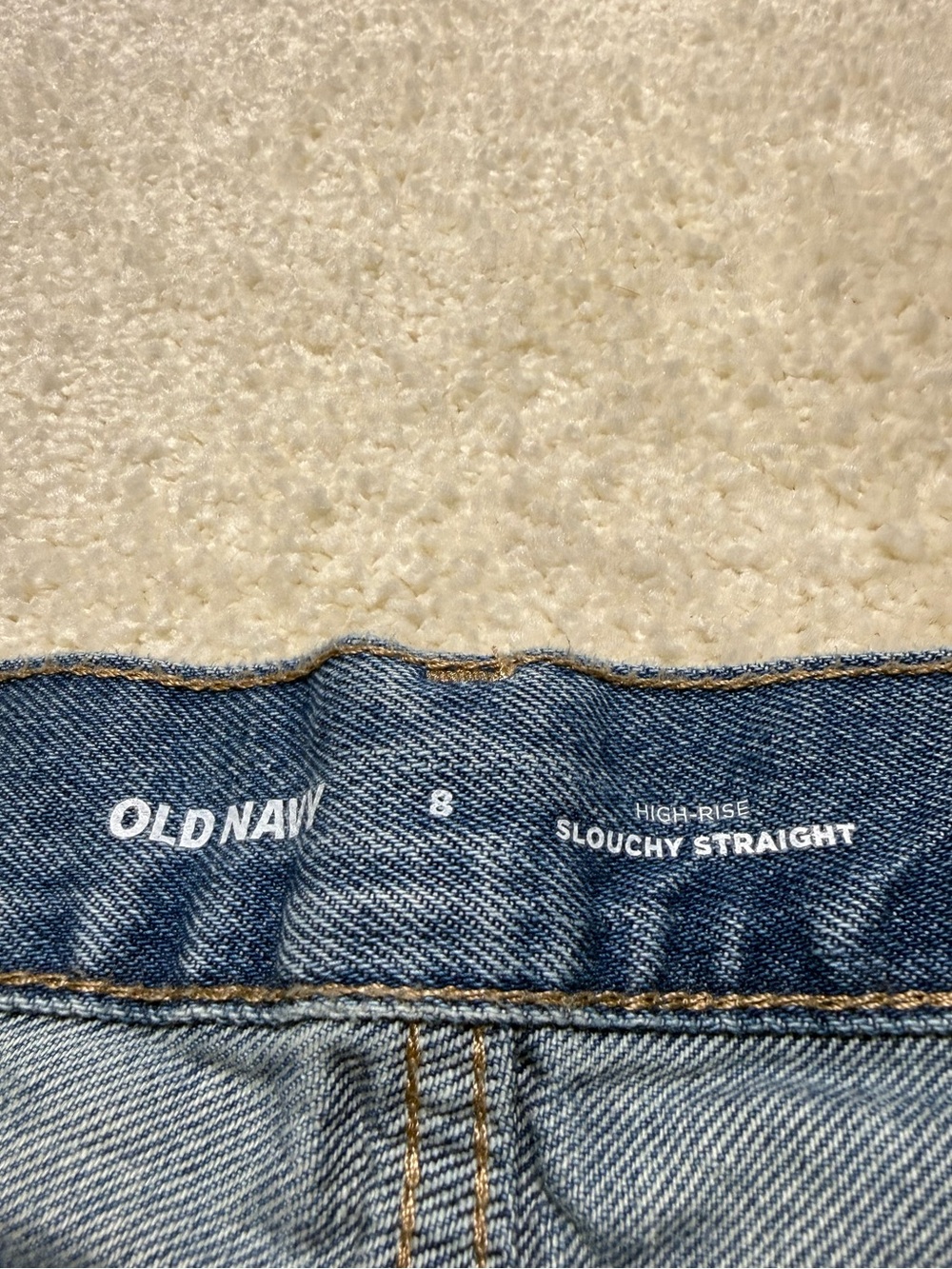 Old Navy Slouchy Straight Distressed 5” Denim Jean Shorts Medium Blue Size 8 29 - Picture 3 of 3